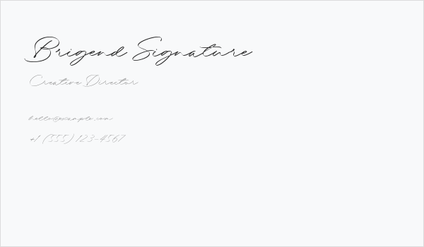 Brigend Signature Business Card