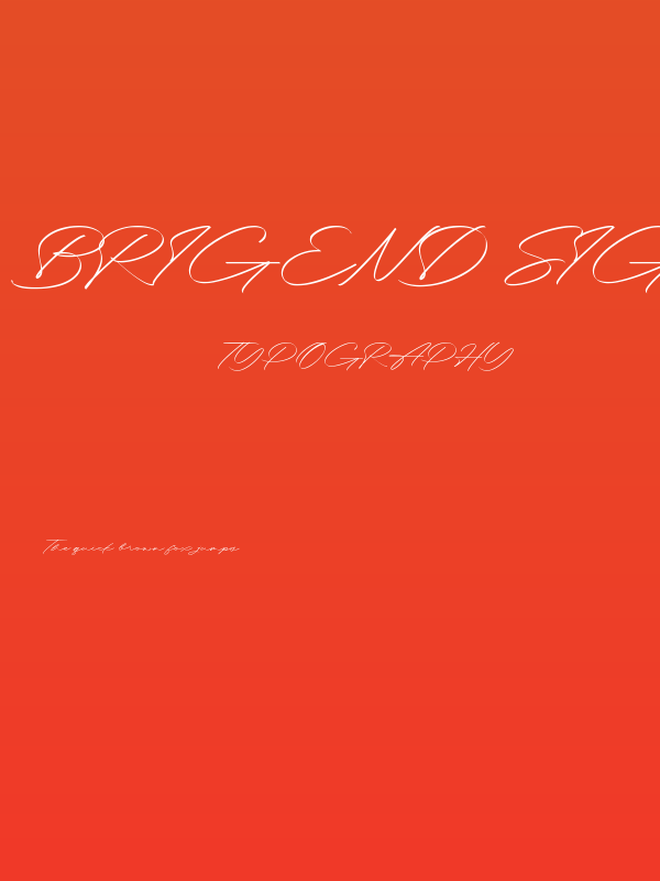 Brigend Signature Poster