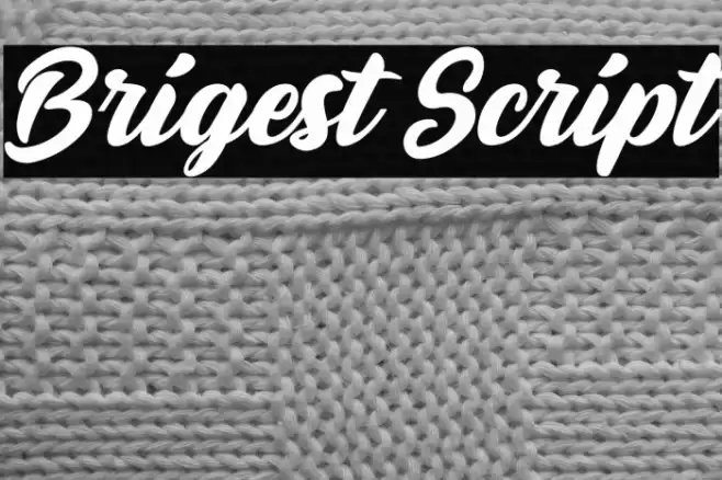 Brigest Script Font examples