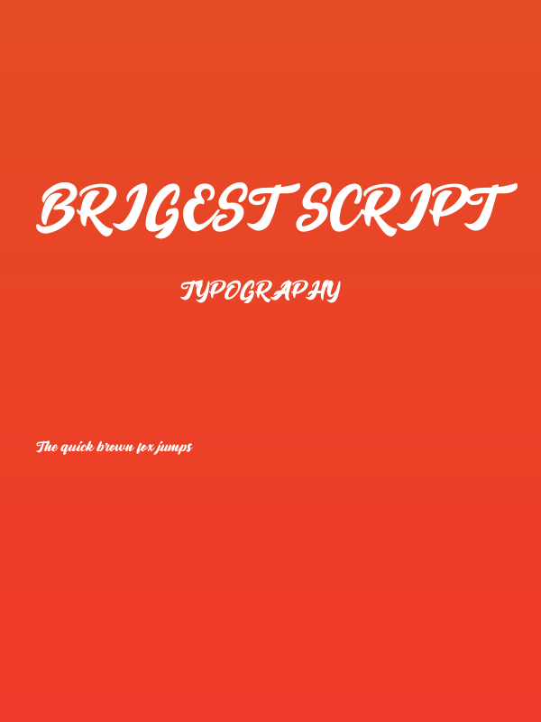 Brigest Script Poster