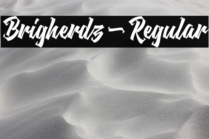 Brigherdz-Regular Example 1