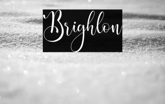 Brighlon Font examples