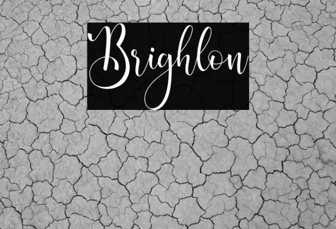 Brighlon Font examples