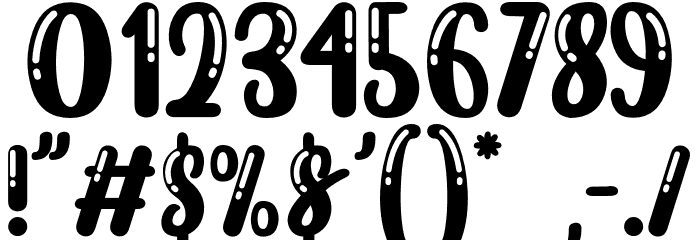 BrighlyCrush-Shine Font OTHER CHARS