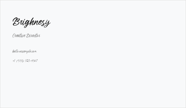 Brighnesy Business Card