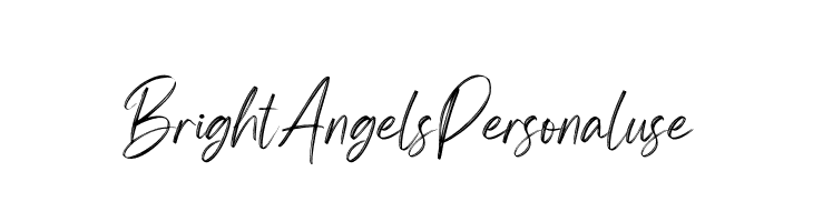 Bright Angels Personal use  Frei Schriftart Herunterladen