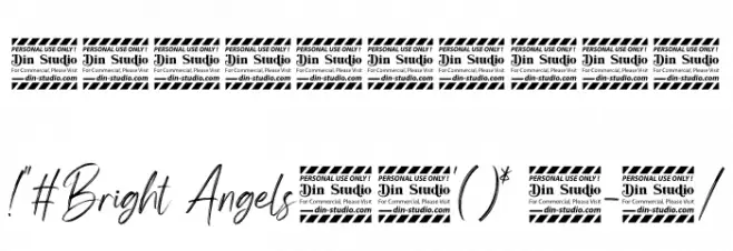 Bright Angels Personal use Font OTHER CHARS