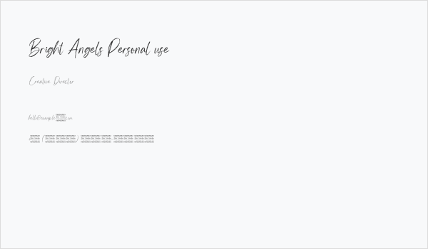 Bright Angels Personal use Business Card