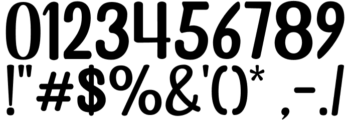 Bright Aurora Regular フォント その他の文字
