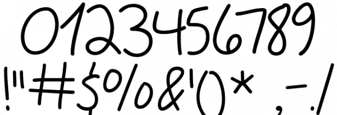 Bright Azure Font OTHER CHARS