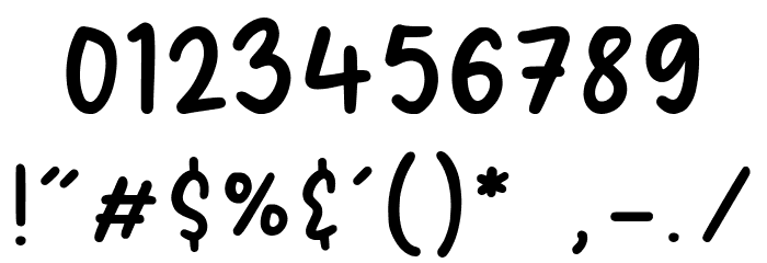 Bright Candy Font OTHER CHARS
