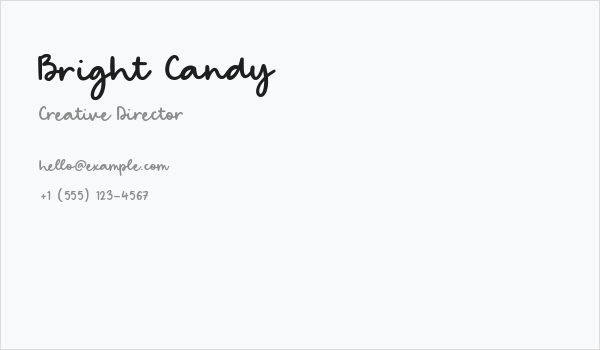 Bright Candy Business Card