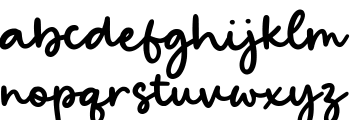 Bright Candy Font LOWERCASE