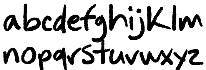 Bright Chalk Font LOWERCASE