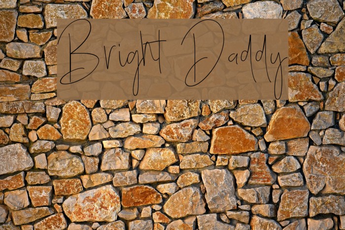 Bright Daddy Font examples
