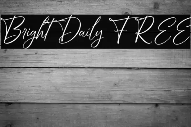 Bright Daily FREE Font examples