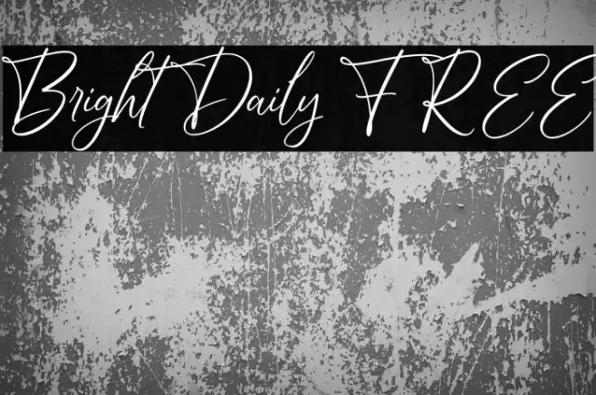 Bright Daily FREE Font examples