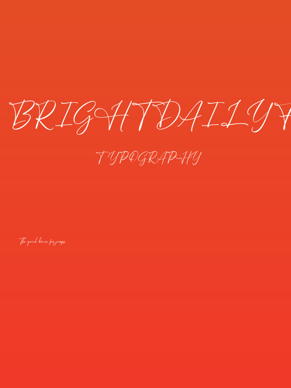 Bright Daily FREE Poster