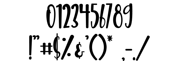 Bright Dream Font Alte caractere