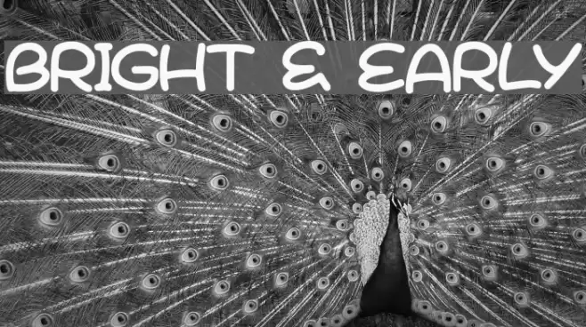 Bright & Early Font examples