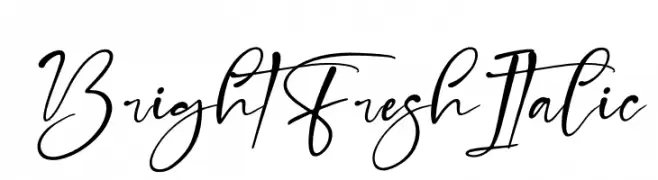 Bright Fresh Italic  تنزيل الخطوط