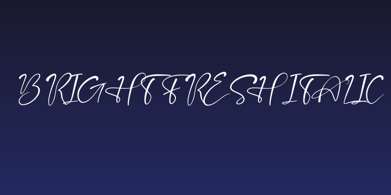 Bright Fresh Italic Social Header