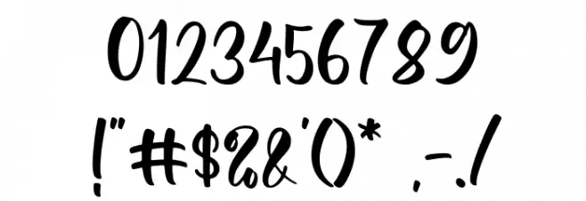 Bright Holiday Font OTHER CHARS