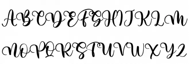 Bright Holiday Font UPPERCASE