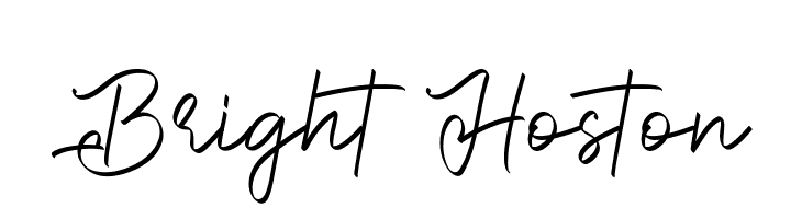 Bright Hoston  フリーフォントのダウンロード
