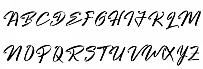 Bright Hunter 字体 大写