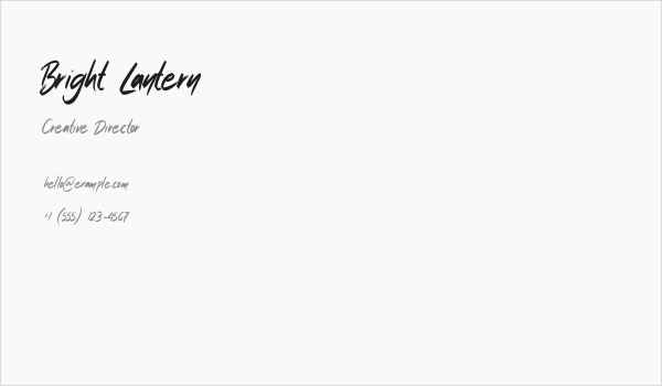 Bright Lantern Business Card