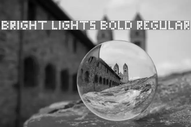 Bright Lights Bold Regular Font examples