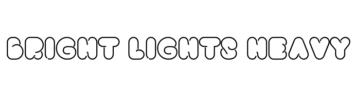 Bright Lights Heavy Font
