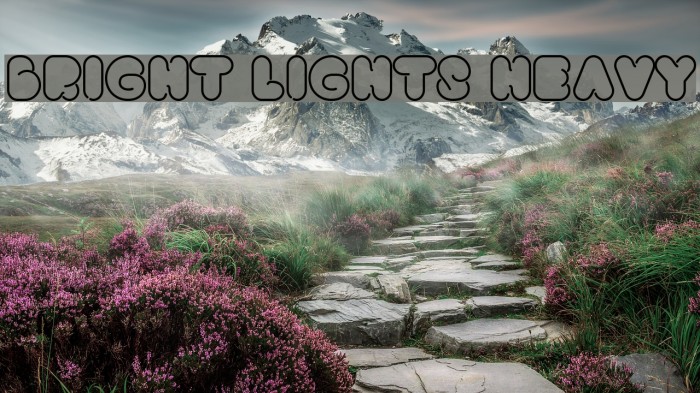Bright Lights Heavy Font examples