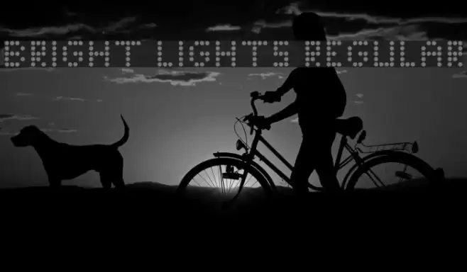 Bright Lights Regular Font examples