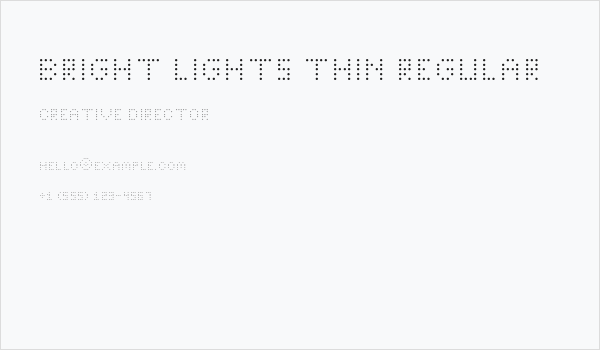 Bright Lights Thin Regular Business Card