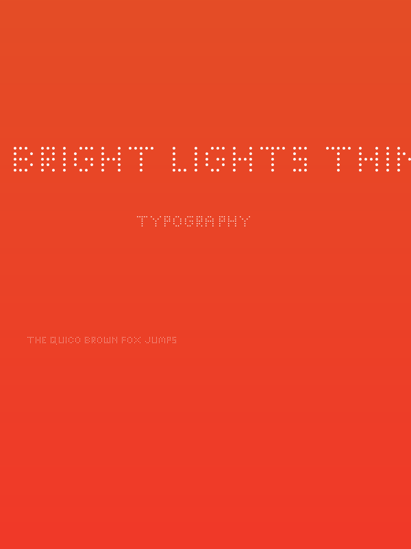 Bright Lights Thin Regular Poster