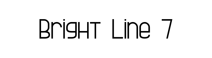 Bright Line 7 Font