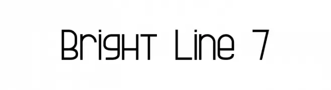 Bright Line 7  免费字体下载