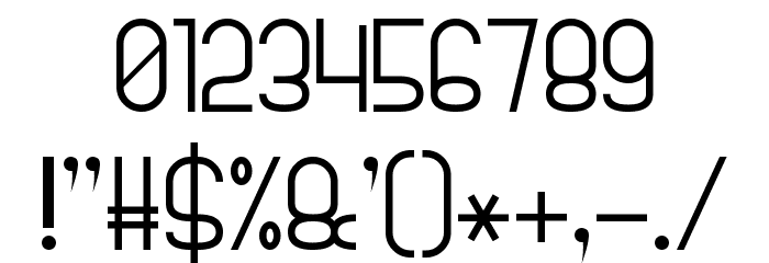 Bright Line 7 Font OTHER CHARS