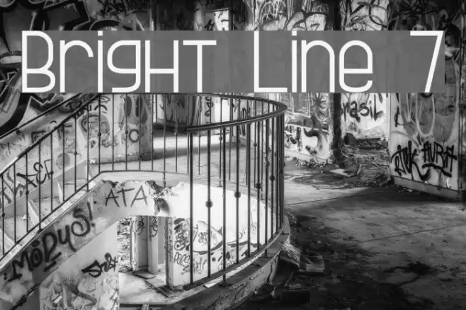Bright Line 7 Font examples
