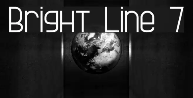 Bright Line 7 Font examples