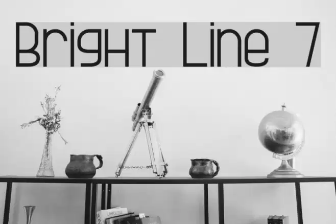 Bright Line 7 Font examples