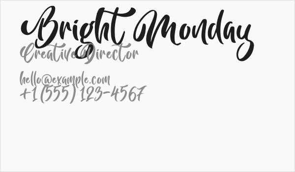 Bright Monday Business Card