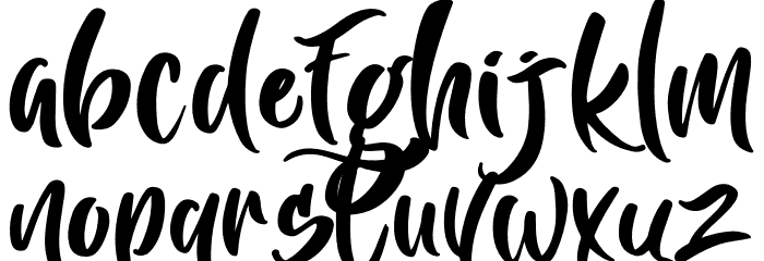 Bright Monday Font LOWERCASE
