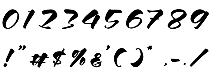 Bright Nattelia Font OTHER CHARS