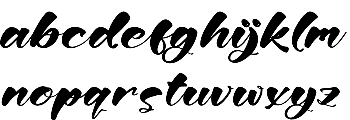 Bright Nattelia Font LOWERCASE