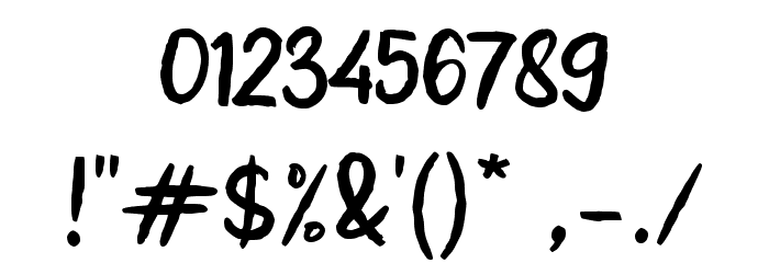 Bright Nature Font OTHER CHARS