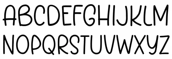 Bright One フォント 大文字