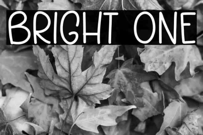 Bright One Font examples